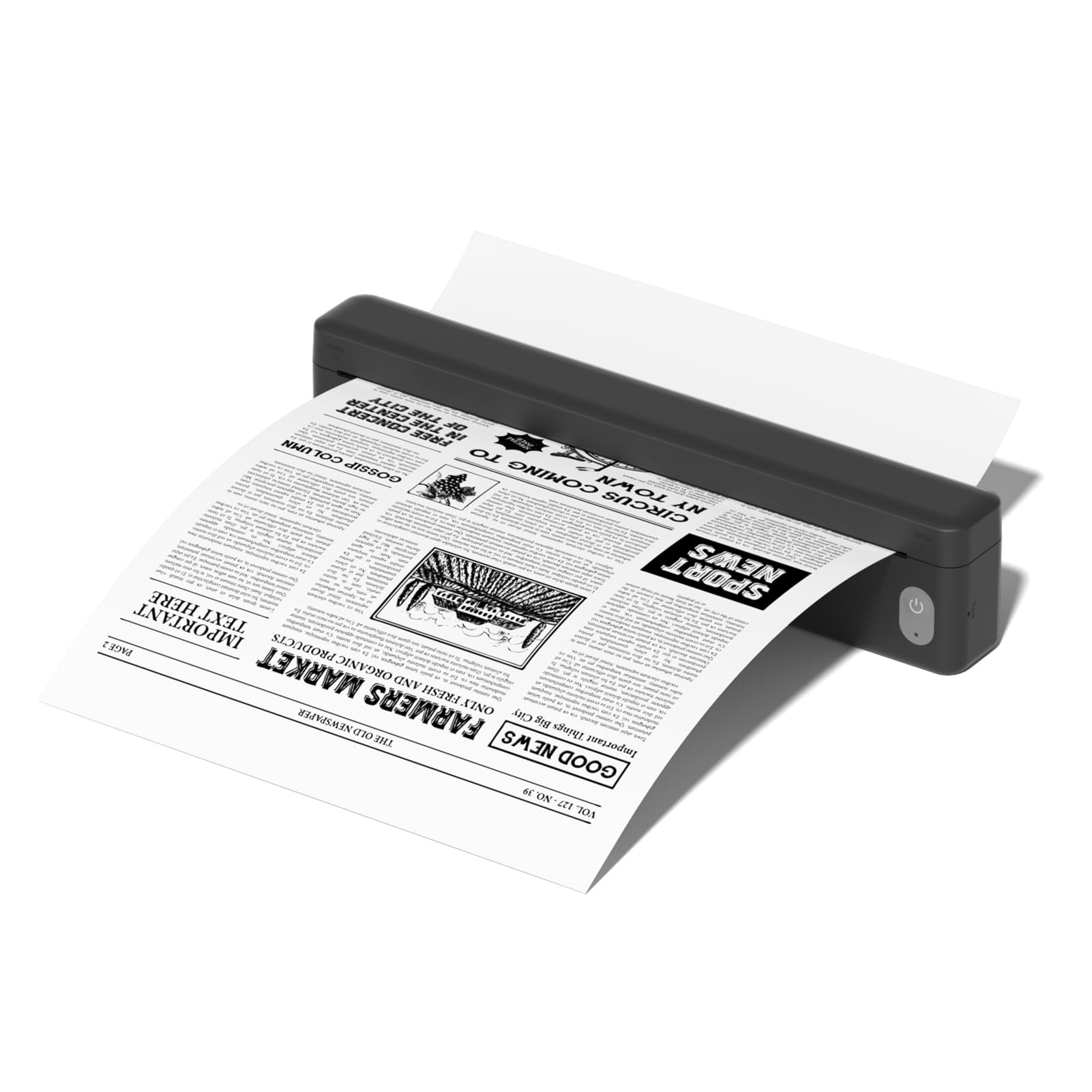 Bisofice D83 Thermodrucker A4 Mobiler Drucker A4 für unterwegs, Tragbarer Drucker für Handy, den Außenbereich, Reisen, Homeoffice, kompatibel mit iOS & Android, Mac, Windows
