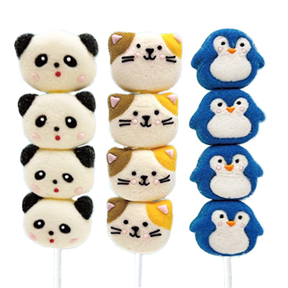 Amazon.co.jp: マシュマロ 串 動物 お菓子 [ アニマルマシュマロ棒 1本 