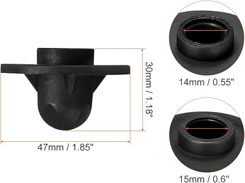 Miniatura 2 de PATIKIL Pie para silla de campamento, paquete de 8 tubos de 0.551 in y 0.591 in de diámetro de tubería desmontable antideslizante para taburetes de