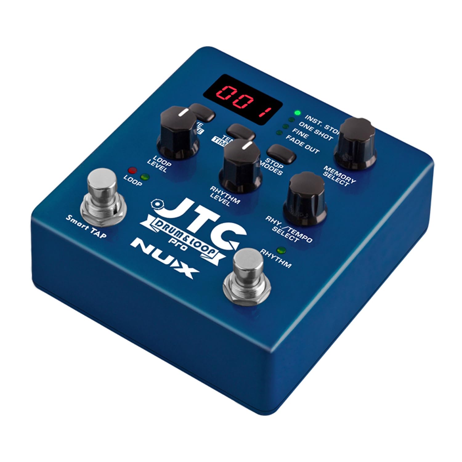 Nux JTC Drum and Loop Pro Dual Switch Pédale d'effet pour guitare et basse + bloc d'alimentation Keepdrum