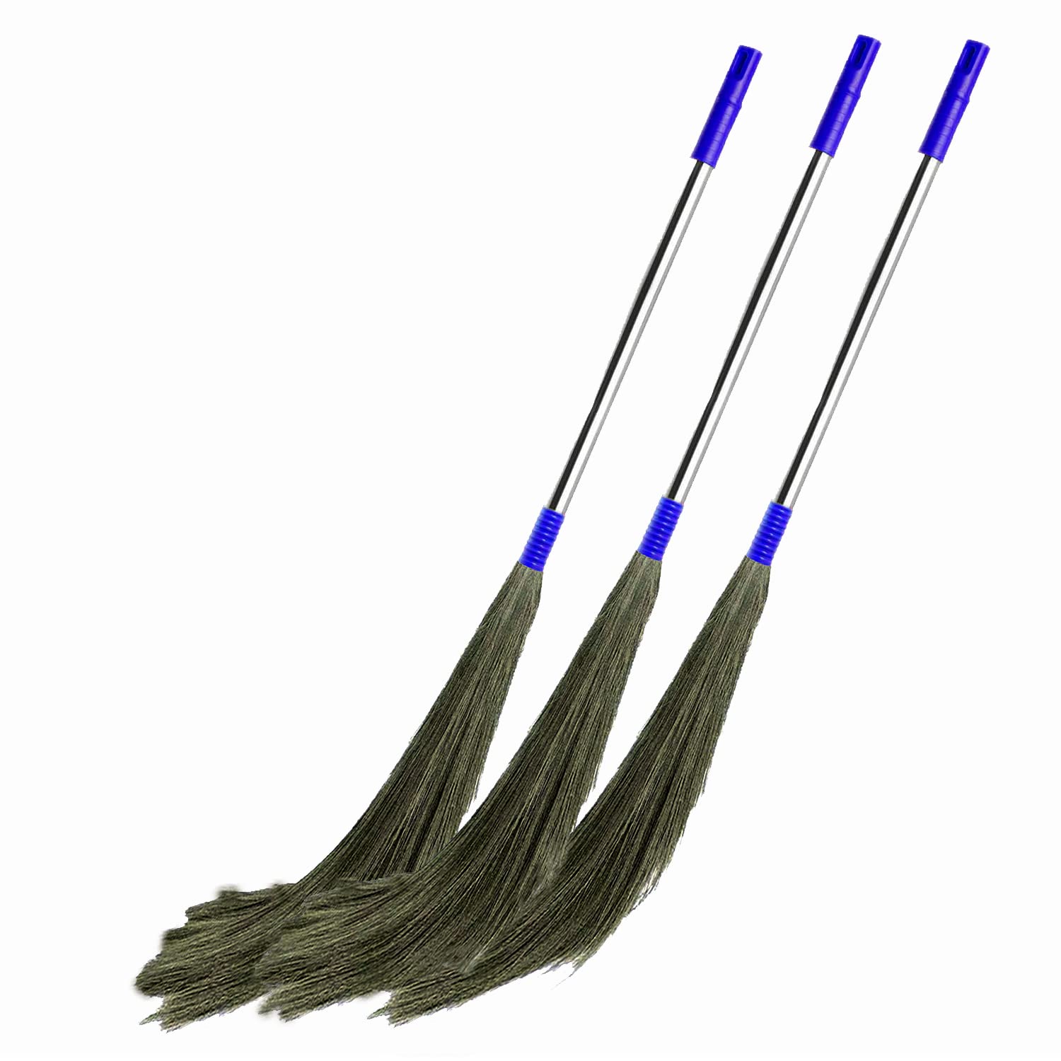 CHAND SURAJ SmartSweep Broom Stick for Home Cleaning | Phool Jhadu Sweeps All Type of Floors | Housekeeping & Cleaning Supplies Product for House & Office | (Color-Random) (Pack of 3)