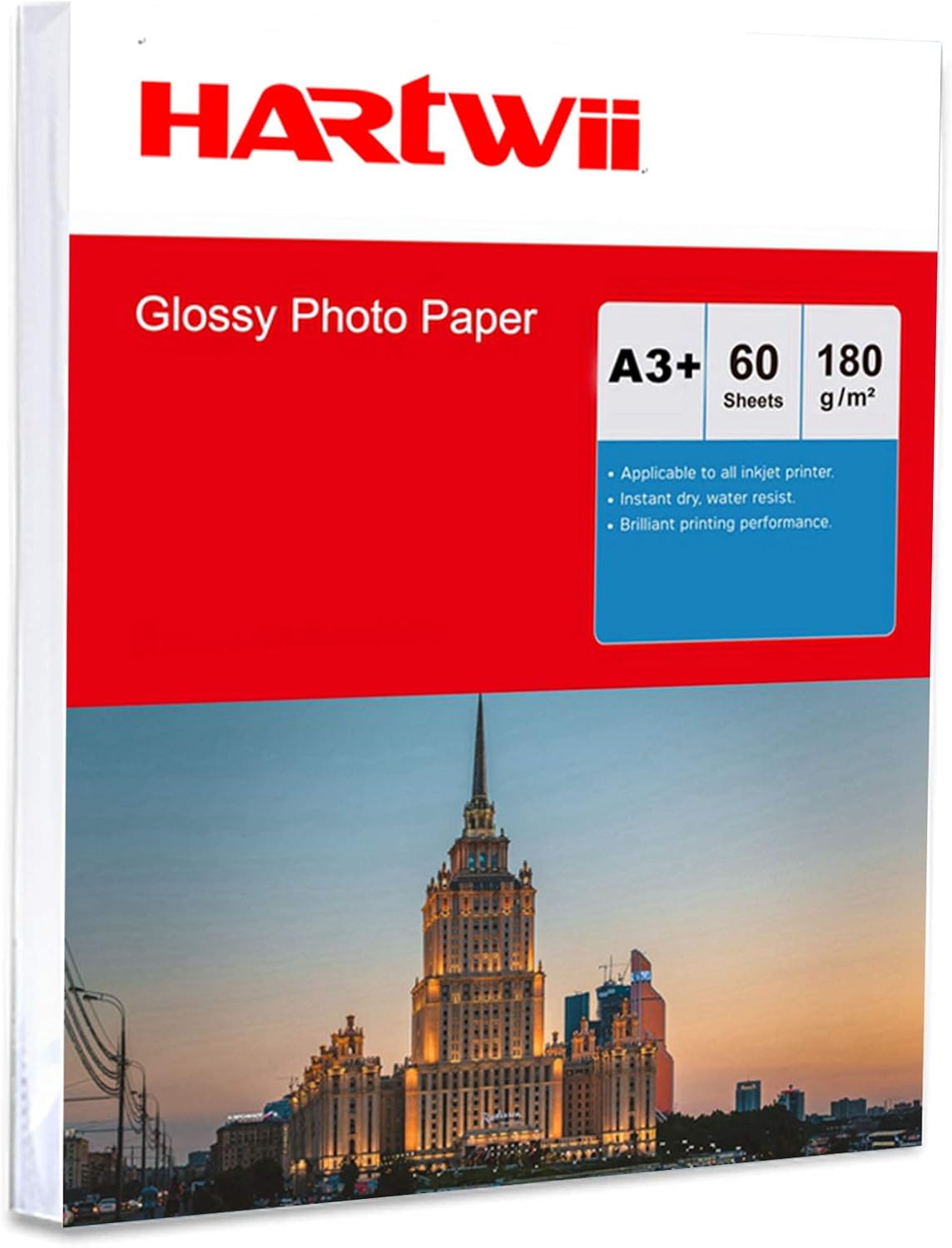 A3 Plus Inkjet Paper 13x19 High Glossy 60sheets 180Gsm A3+ Photo