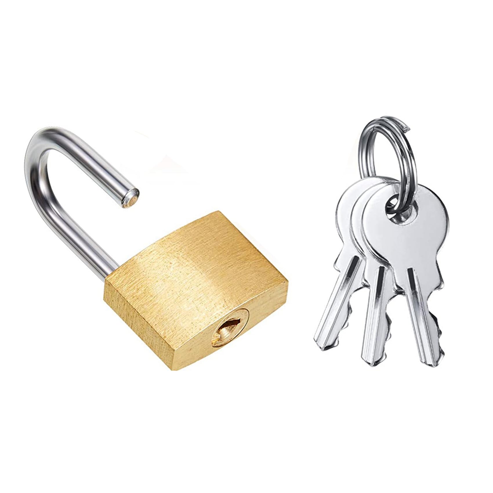 Lot de 48 mini cadenas en laiton massif avec 144 clés pour cadenas de bagage, sac à dos, casier de salle de sport, serrure de valise