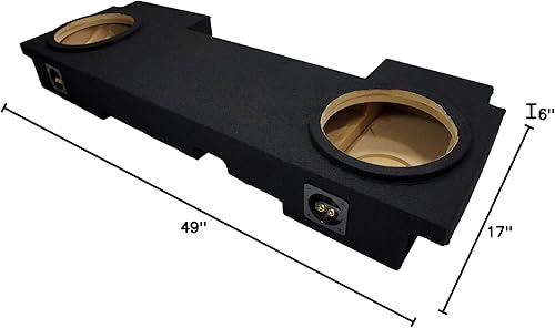 Miniatura 8 de American Sound Connection M2X10-AV-ECL-EE. UU. Compatible con Chevy Silverado 2001-06 HD Crew Truck Audio para automóvil, caja de subwoofer dual de
