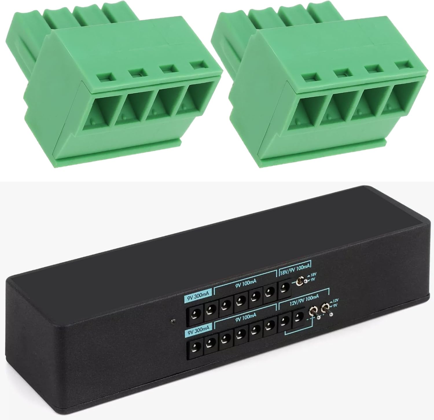 SING F LTD 8 Pcs Audio Equipment 4 Pin Green Connector Pin Spacing 3.5mm Compatible with Phoenix