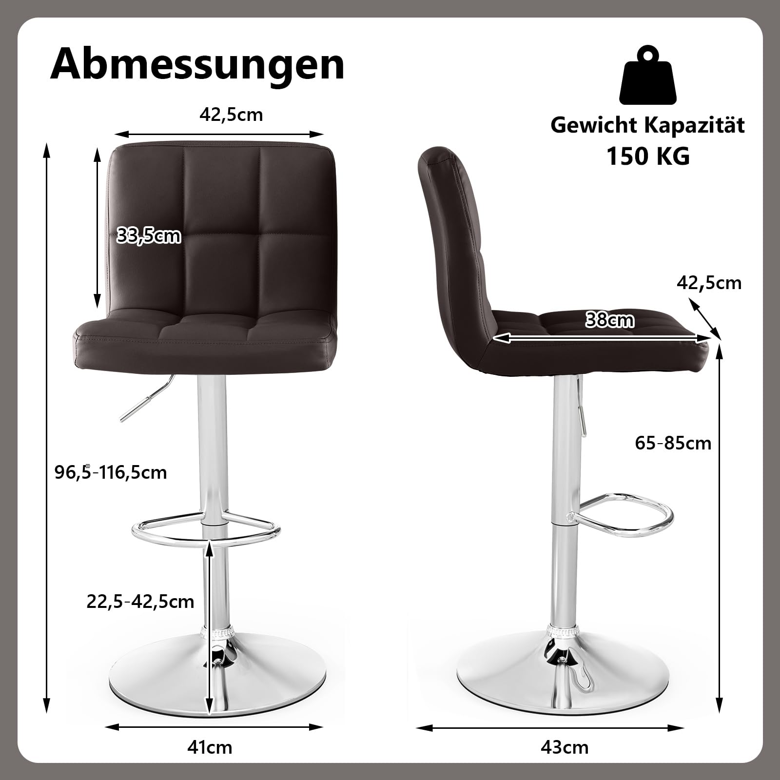 Set van 4 Metalen Barkrukken Lage Afneembare Rugleuning Stapelbare Industriële Stoel Zithoogte 62 cm Antislip Rubberen Voetjes Zwart - Costway