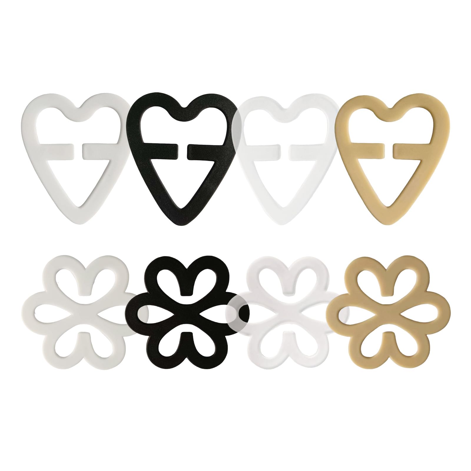 Acpetdr Bra Strap Clip - 8 Pack Plastic Conceal and Adjust Bra Strap Clips - Anti-Slip, Cleavage Control, Racerback Back Holder
