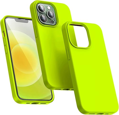 LOVE 3000 Funda compatible con iPhone 13 Pro de 61 pulgadas 2021 goma de silicona líquida de alta calidad forro de microfibra suave antiarañazos