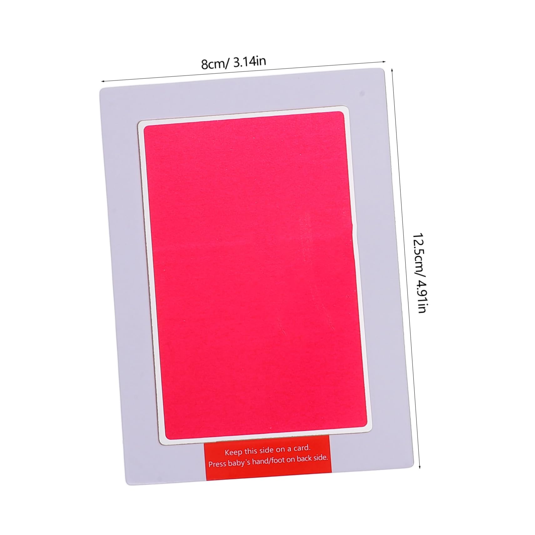 IWOWHERO Inkless Handprint and Footprint Kit Jumbo Red Ink Pad for Clean and Easy to Use Includes Imprint Cards for Lasting Family Keepsakes