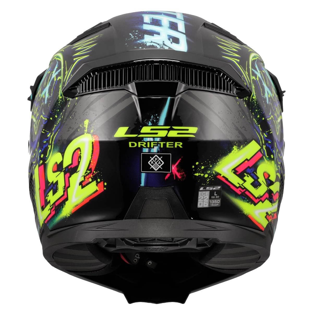 LS2, Casco Moto Jet Modular DRIFTER RAYZ Gloss Black Blue, M | Visera resistente a los rayos UV, antiarañazos y retráctil