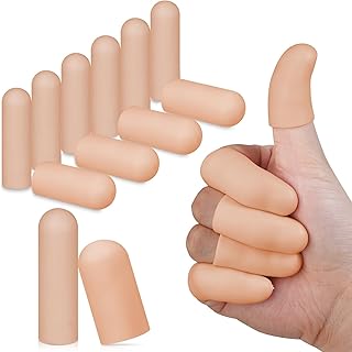 20PCS Gel Finger Cots Thumb Protector, Silicone Finger Sleeves Cover for Finger Tips, Finger Guard Nail Protector for Trigger Finger Finger Cracking Finger Arthritis Eczema