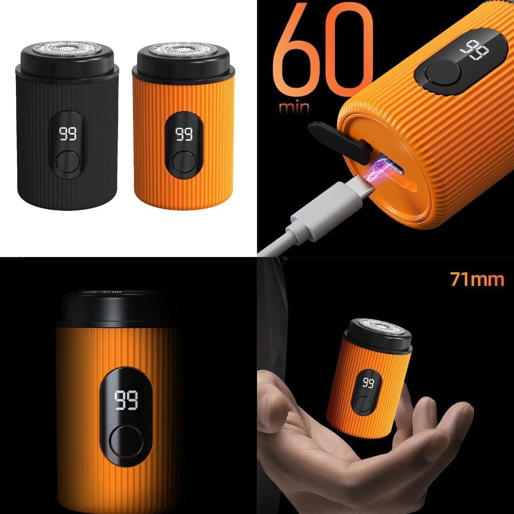 LED Display Electric Shavers Small Shaver Beard Grooming Tool Electric Shaving Tool Beard Shaver ABS Texture