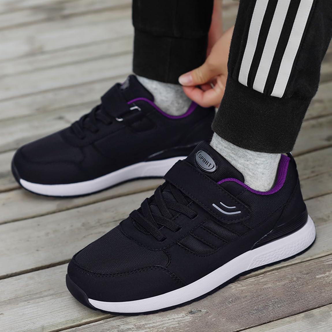 Chaussures Orthopédiques pour Homme Femme sans Lacets Extra Larges Chaussures de Marche Légères Outdoor De La Douleurs Aux Pieds