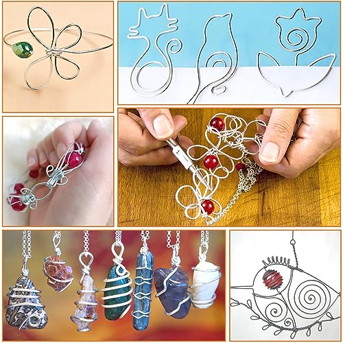 Redamancy Basteldraht 1mm×30m, Aluminiumdraht Silberner, Schmuckdraht, Draht zum Basteln, Weicher & Biegsamer Draht für Schmuck, Dekoteile, DIY-Skulpturen, Kranzherstellung