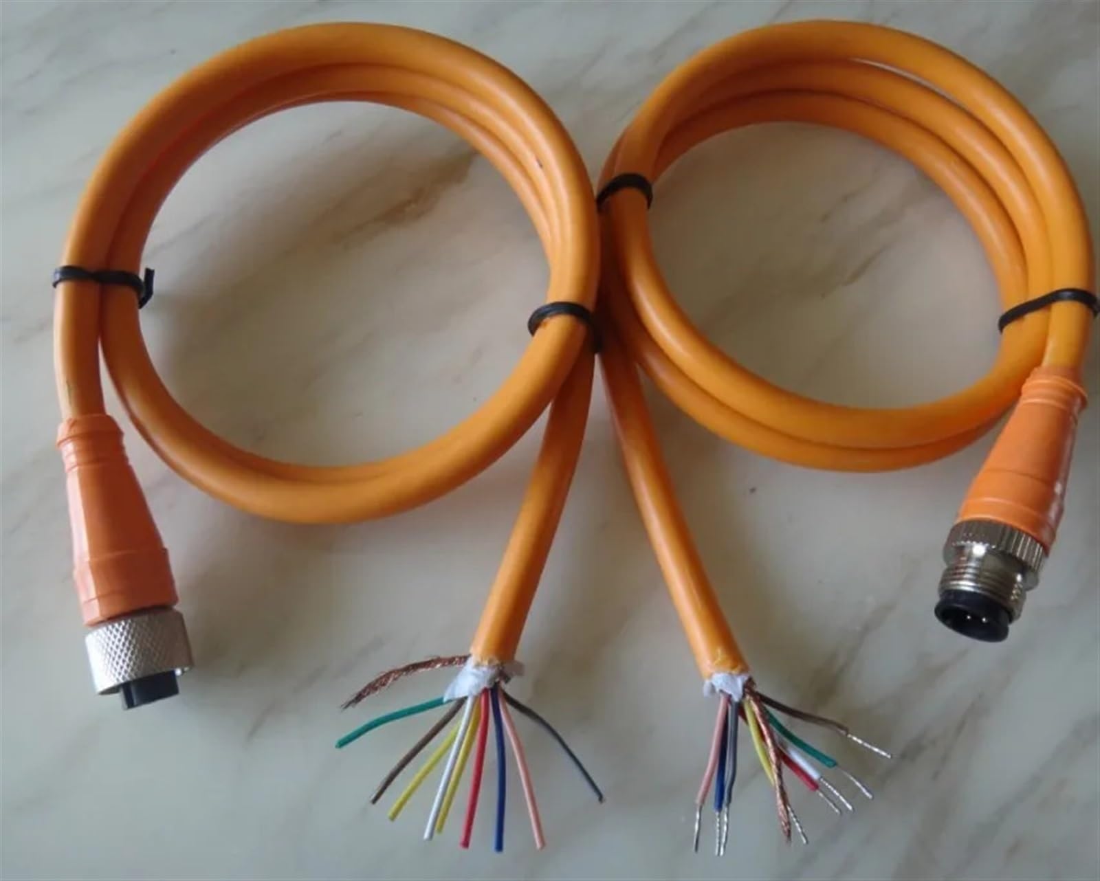 Connecteur de capteur M12 femelle 8 broches blindé pour automates industriels