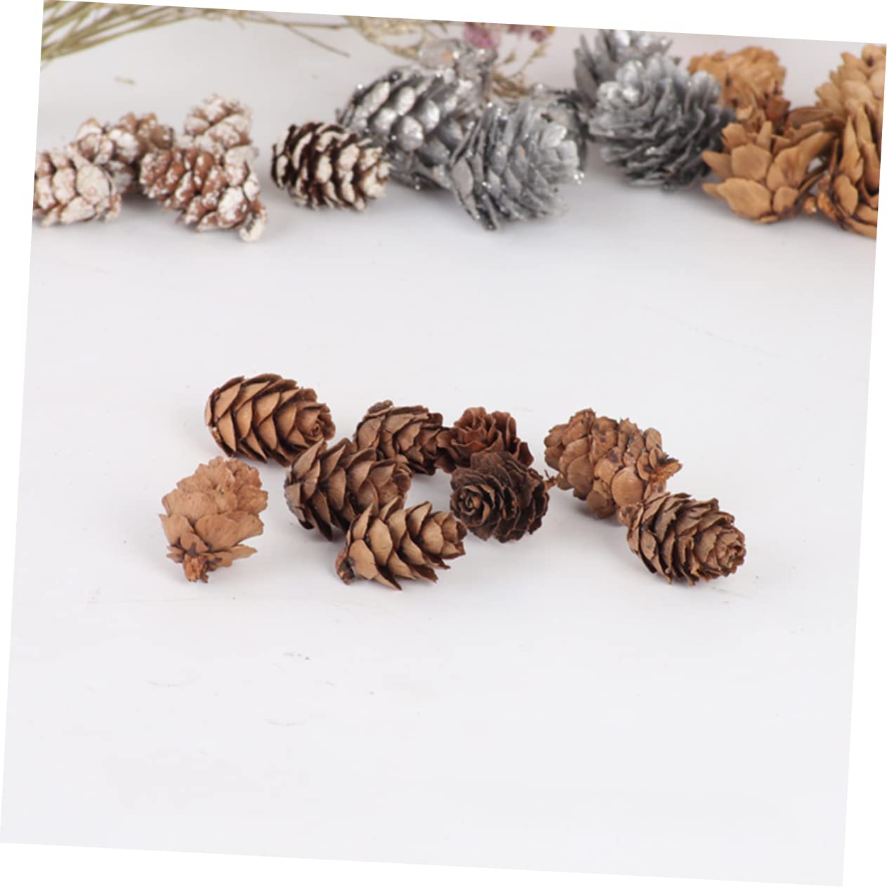 Ciieeo 210 Piezas Piñas Naturales Decoraciones de Piñas Secas Hogar para Acción de Gracias y Navidad Adorno Vegetal