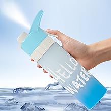 Sports Unbreakable Mist Spray Water Bottle for Aldult Kids - Leak-Proof, Durable BPA-Free Cool Summer Sipper Bottle for Gym | Outdoors | Office 650ml (Blue)