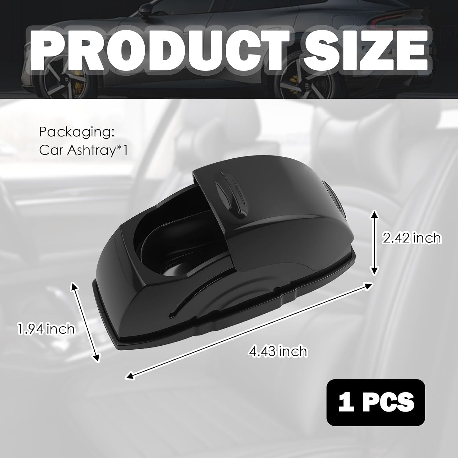 Car Ashtray with Lid, 2026 New Ash Tray for Cars | Smell Proof, Portable, Detachable Stainless Steel Liner, Sealed Lid, Universal Smokeless Ashtray for Cars, Trucks, SUVs