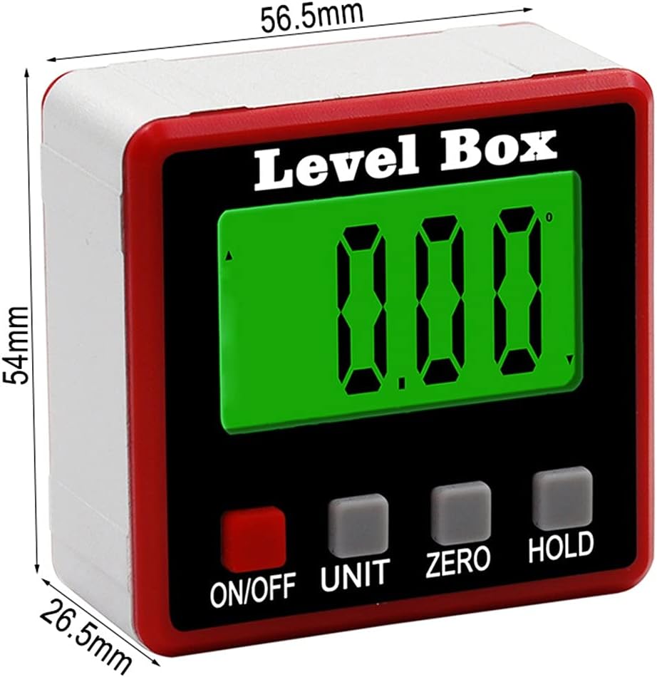 Precision Digital Protractor Inclinometer Water Proof Level Box Digital Angle Finder Bevel Box with Magnet Base