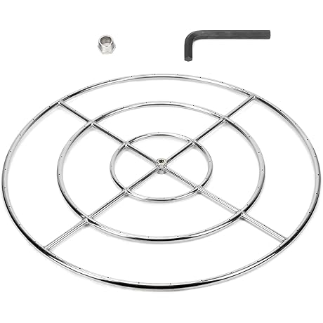 Stanbroil 36 Inch Round Fire Pit Burner Ring for Propane Fire Pit Fireplace