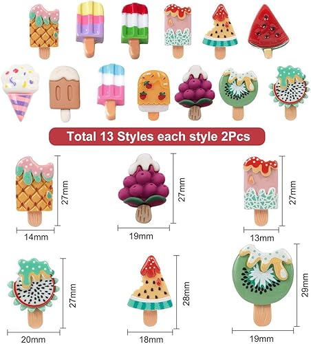 Miniatura 7 de SUNNYCLUE 60 unidades de 10 estilos de cabujones de resina de Acción de Gracias, dijes temáticos de alimentos, tostadas, leche, pastel, galletas,