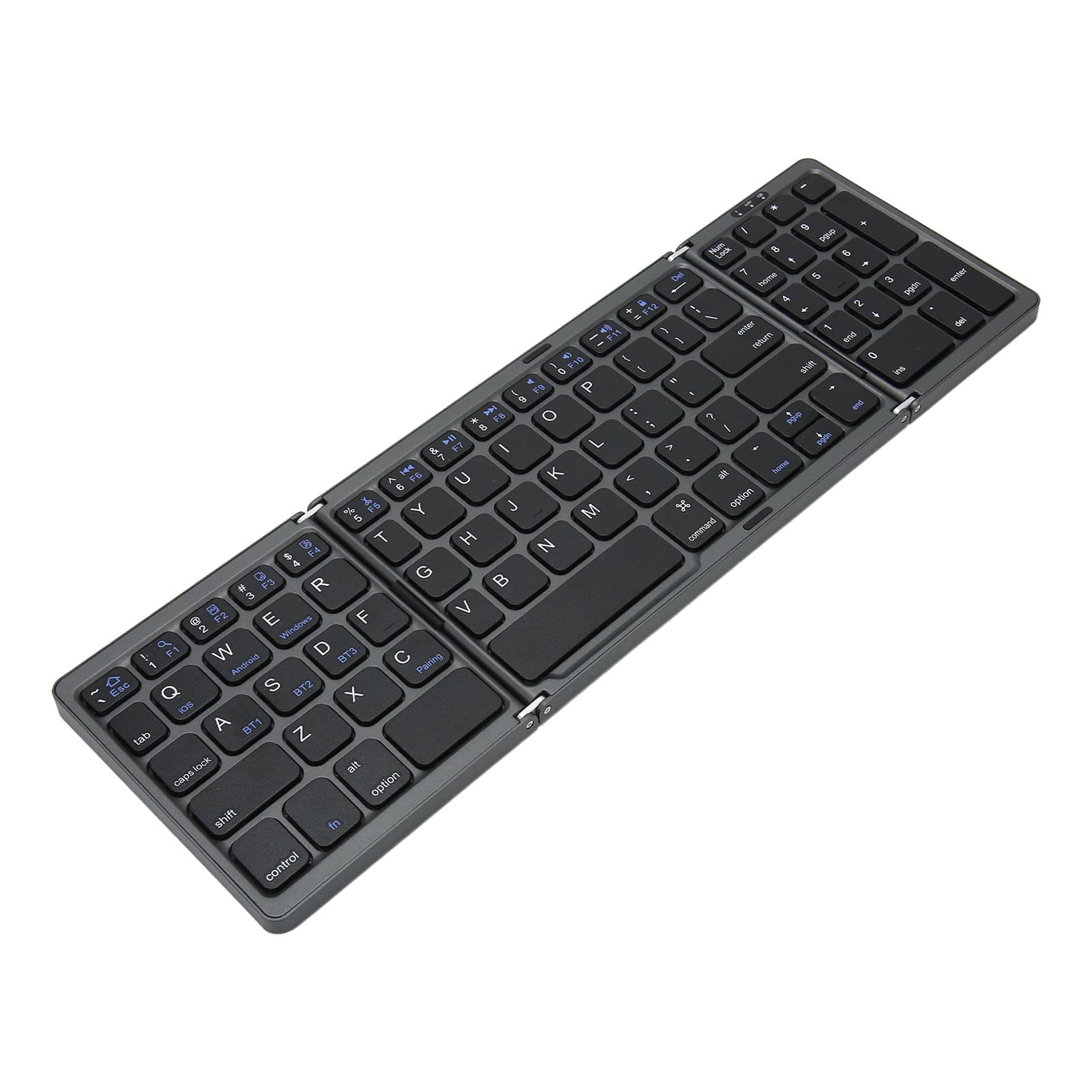 Tastiera Bluetooth Pieghevole, Tastiera Pieghevole in ABS | con tasto numerico 81 tasti Bluetooth 5.1 tipo C ricaricabile per utenti domestici in ufficio di viaggio su iOS Window