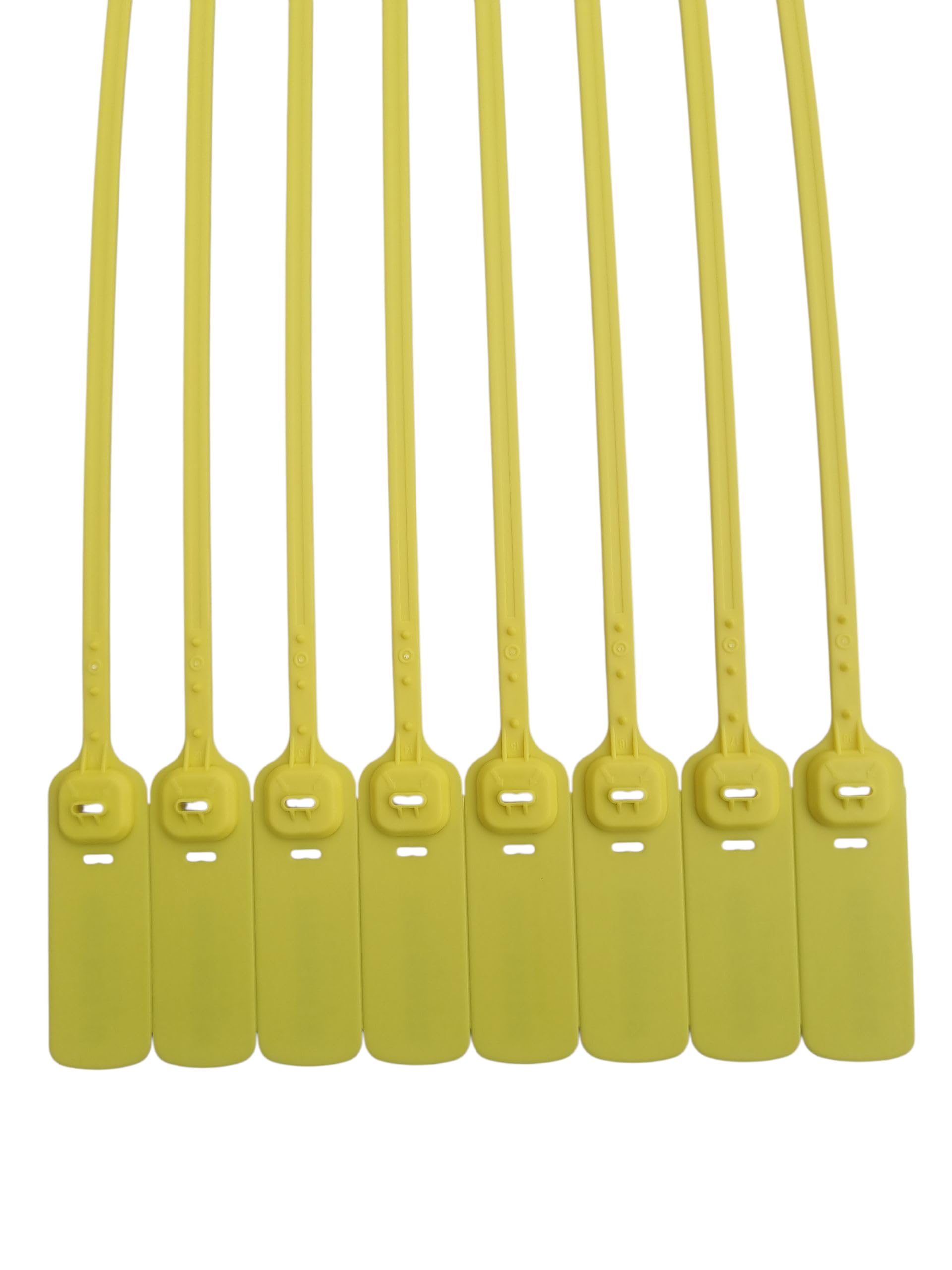 1000 x 40 cm Guarnizione di sicurezza in plastica gialla con cinghia piatta – numerate con codice a barre, antimanomissione – per container, gabbie, carrelli, spedizioni di alto valore