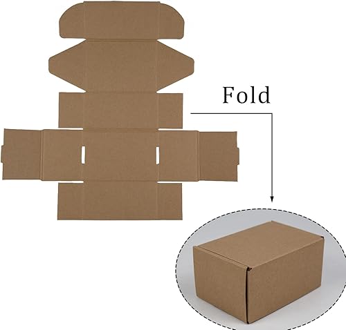 Miniatura 3 de Cajas de envío de 6 x 4 x 3 pulgadas, paquete de 25 cajas de cartón corrugado marrón para pequeñas empresas