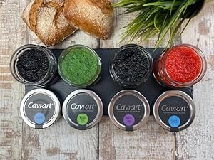 Cavi-Art® 4er Set Probierpaket | Veganer Kaviar | Alle Sorten | 400g | Algenkaviar | Gekühlter Versand | delishopper