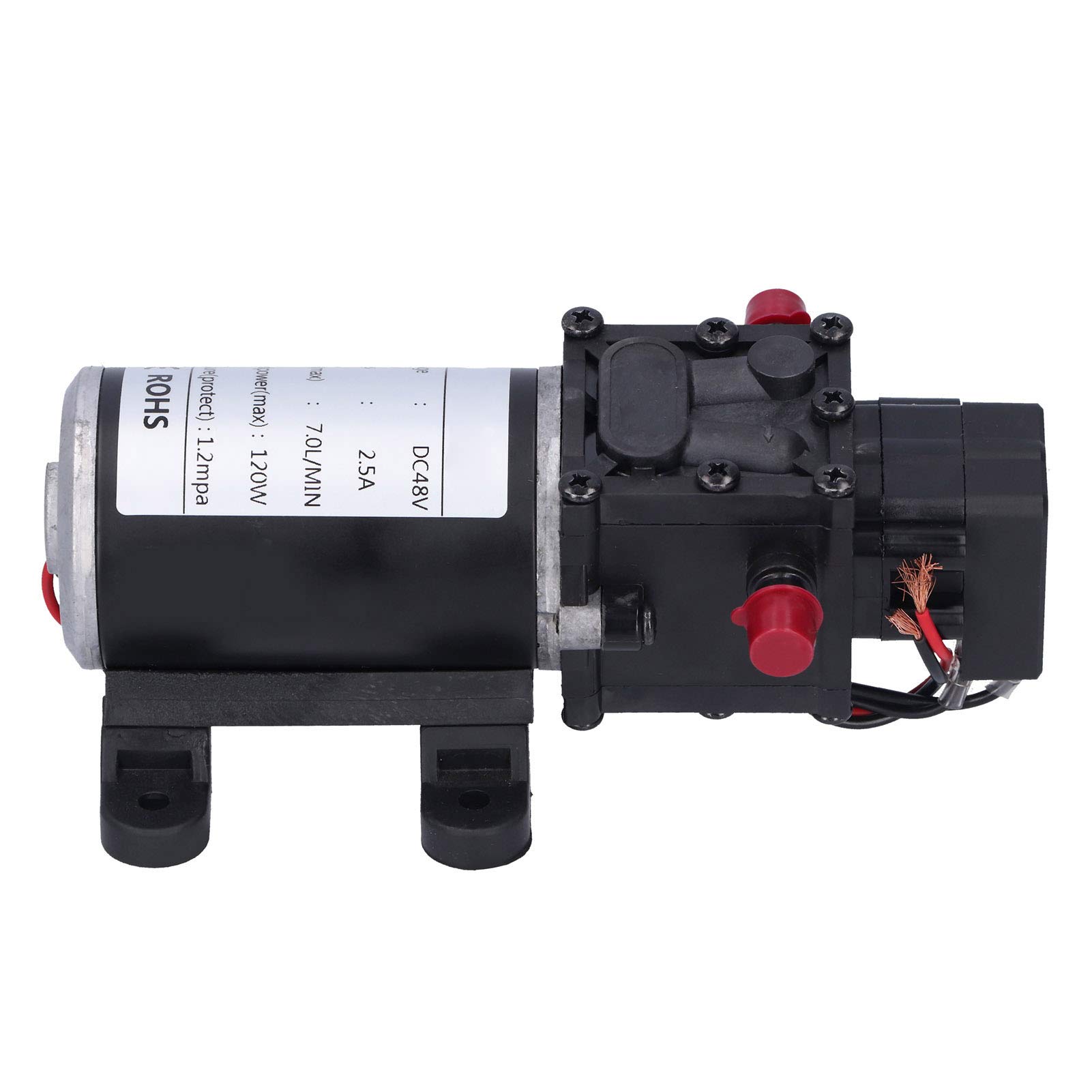 Respicefinem Dc48V 120W Dc Pompa a membrana intelligente 7.0L Min Atomizzazione automatica Pompa acqua ad alta pressione per accessori per attrezzi da giardino