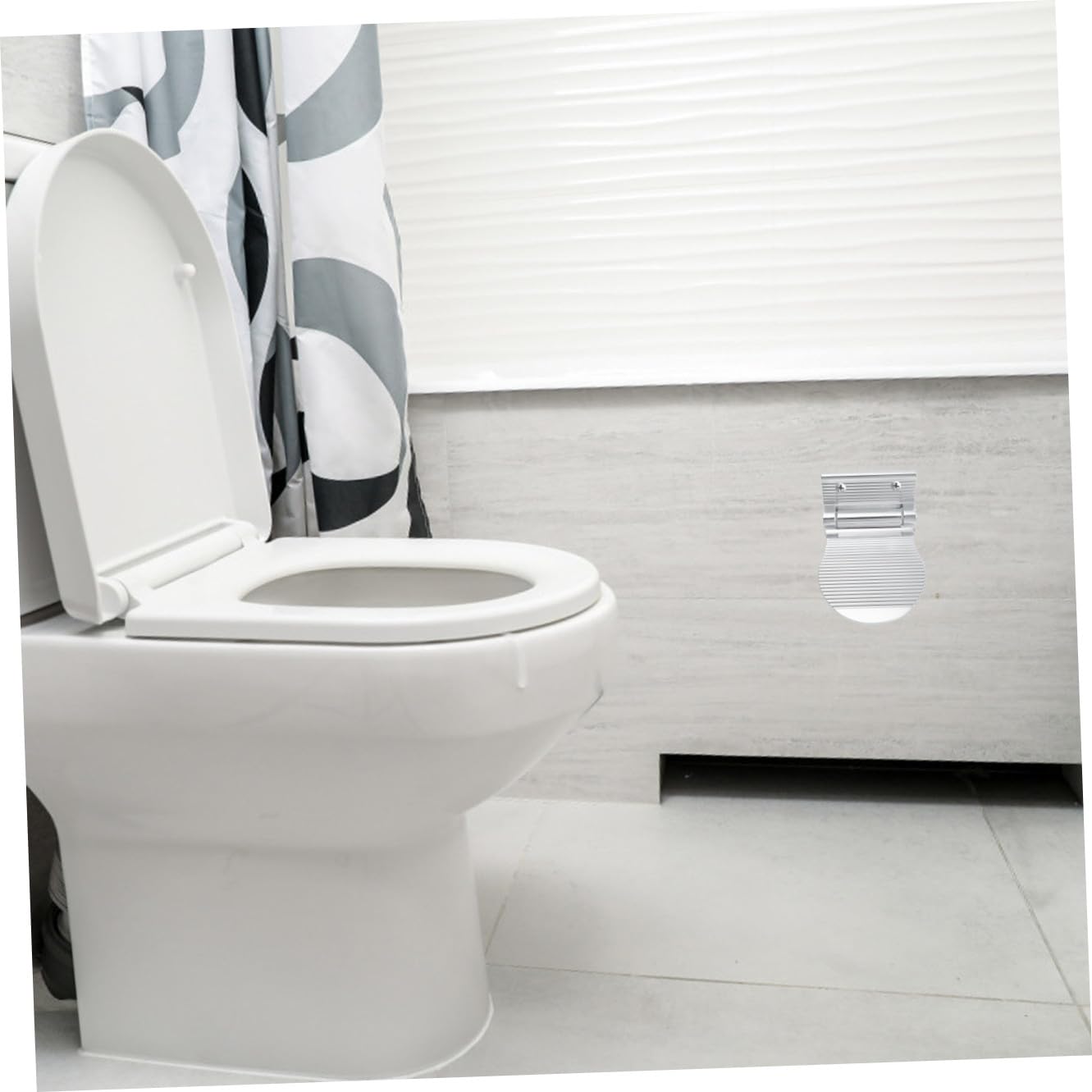 Pedal de Ducha de Acero Inoxidable Plegable para Baño, 1 Set