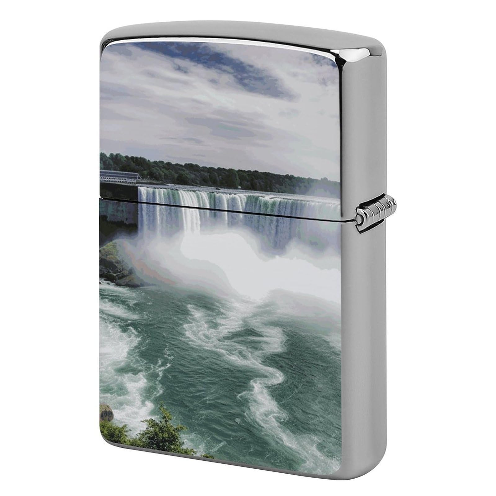 Niagara Falls Lighter Case for Men, Personalized Lighter Cover for Valentine's Day Gifts, Flip-Top Lighters Shell for Outdoor, Portable Lighters Protective Sleeve