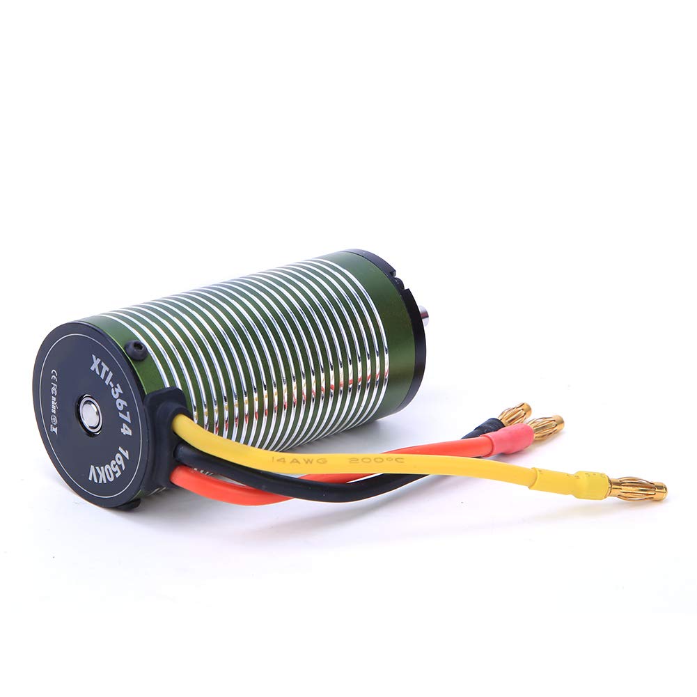Bezszczotkowy Silnik RC, 3674 1650KV RC Silnik Samochodowy Aluminiowa Obudowa Odporny na Ciepło Silnik Elektryczny RC Akcesoria RC Pasujące do 1/8 RC Boat