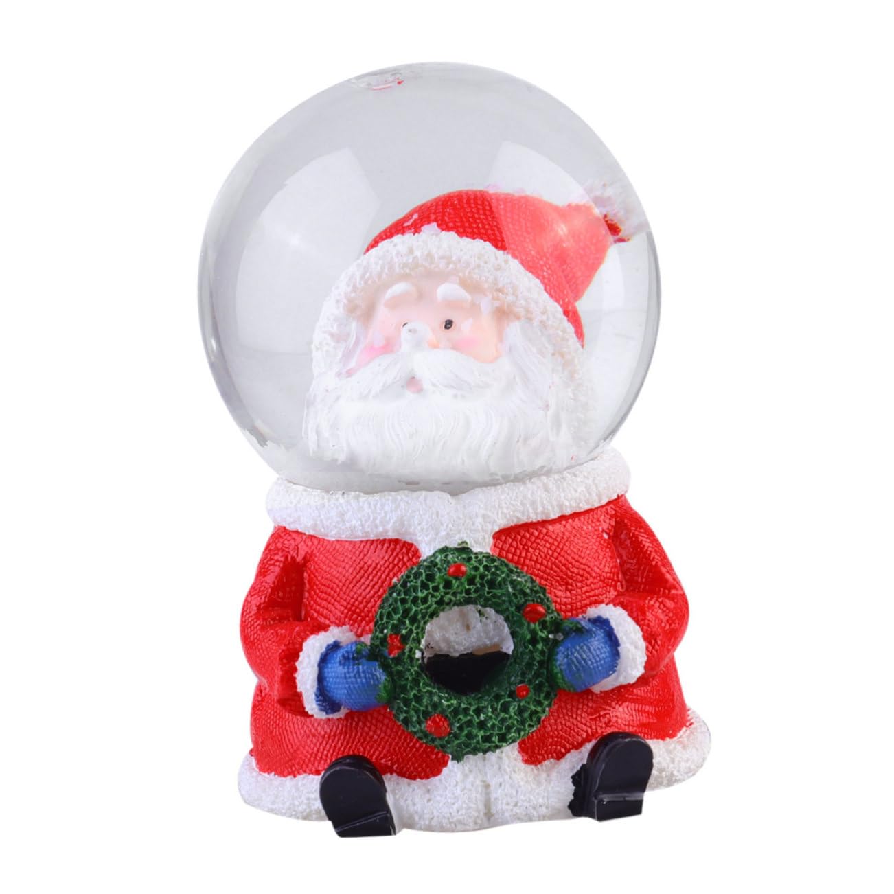WOONEKY 1pc Festive Resin Decoration Lights Christmas Santa Claus Design for Desk Table Decor Unique Holiday