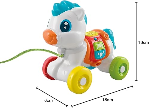 Miniatura 8 de Clementoni - Baby Pony Sempre con Me Remolque Interactivo, Animal to Tirar, Juego para Motorabilidad, Primeros Pasos, Aprendiendo a Caminar, Niños 6