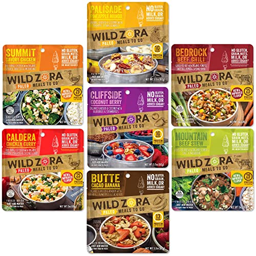 Wild Zora Paleo Freeze Dried Meals for Backpacking & Camping - He...