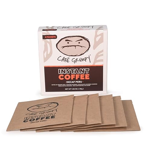 Miniatura 8 de Café Grumpy - Café instantáneo de una sola porción - Descafeinado procesado con agua suiza - Tostado medio - Sabor a granos arábica molidos frescos