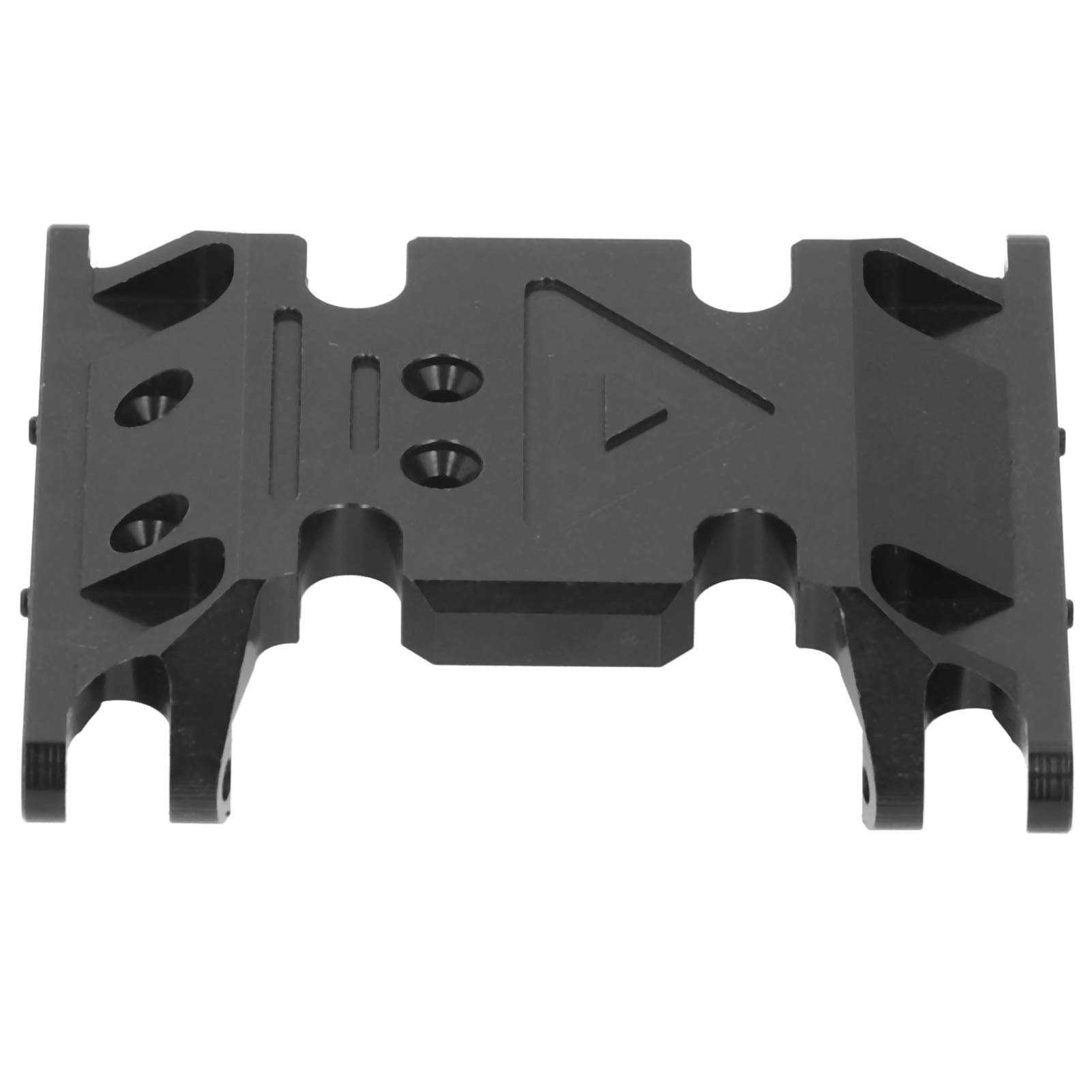 equlup RC Gearbox Mount, Gearbox Mount Transmission Holder 79x71mm/3.1x2.8in Center Transmission Skid Plate Mount for SCX10 II 90046 90047 90075 RC Car (Black)