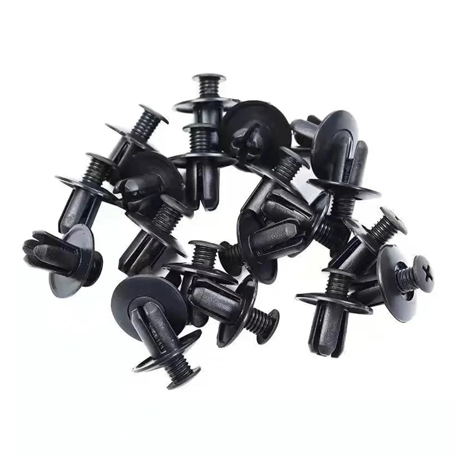KXFVYNE 5/100pcs 8mm Plastic Rivets Fasteners Screw Car Bumper/Black Rivet Fastener Clips(100pcs)