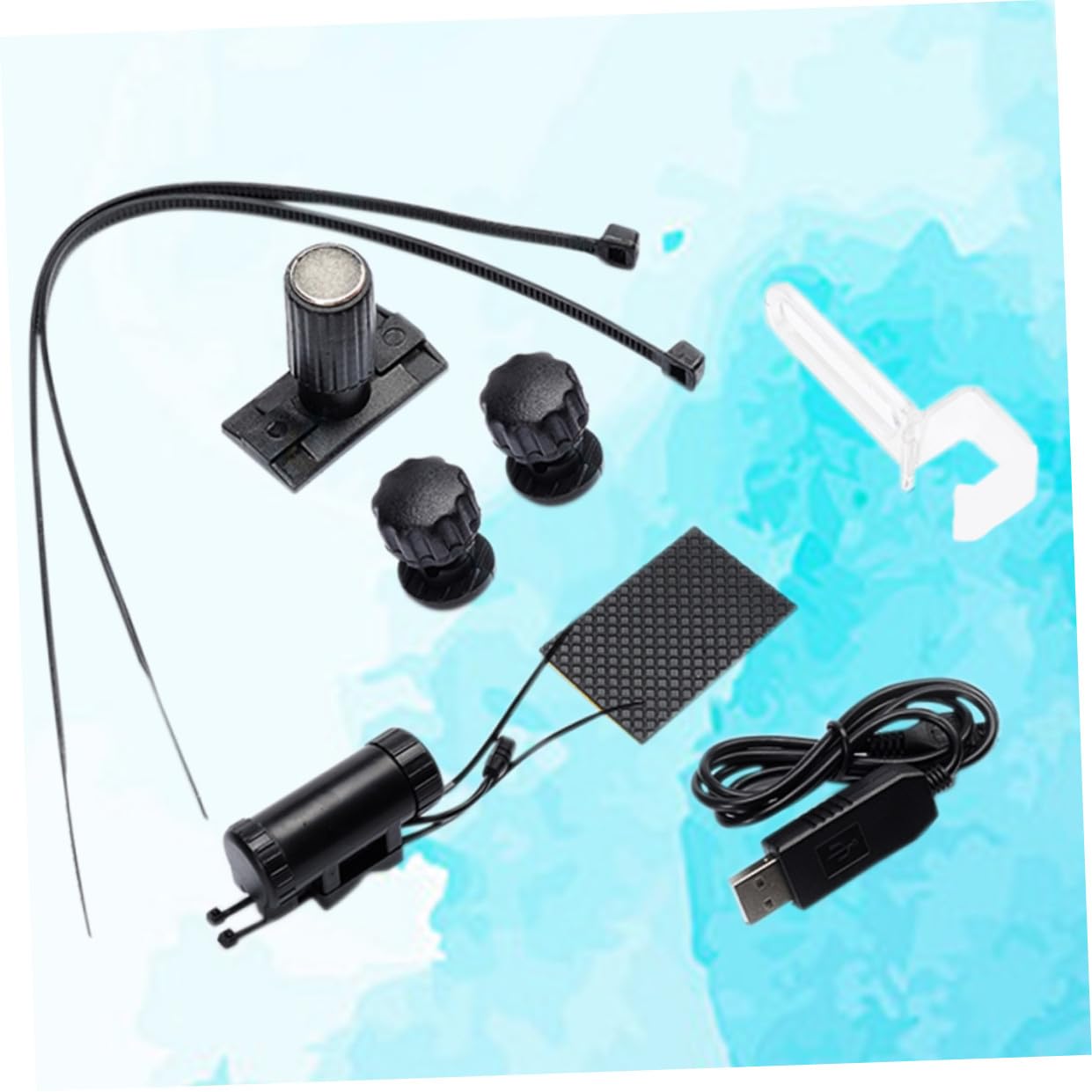 TOYANDONA Luce per Raggi Bici a Doppia Faccia 64 LED RGB 64 Pezzi | Batteria Li 950 Mah, Ricarica USB Caricatore Incluso, Spegnimento Automatico, Corpo Abs PC