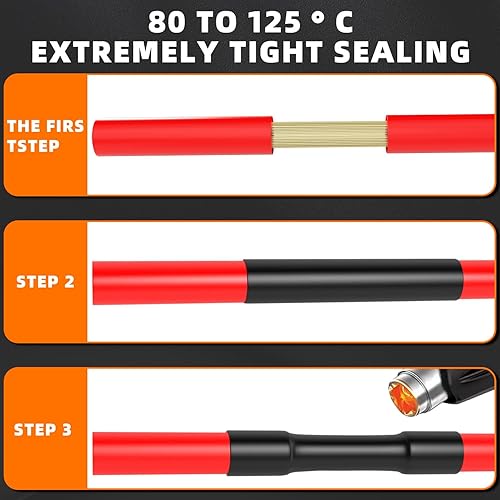 Miniatura 6 de Kit de tubos termorretráctiles, envoltura de alambre de tubos termorretráctiles, relación 21, surtido de fundas de cable eléctrico con estuche de