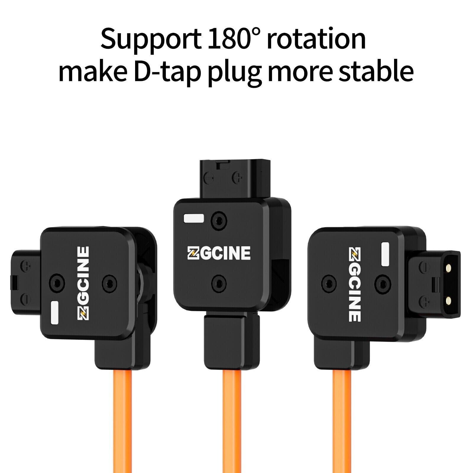 ZGCINE D-Tap to NP-FZ100 Dummy Battery for Sony, Connecteur D-Tap Rotatif à 180°, Sortie Régulée 8.4 V, Compatible avec Sony A7IV A7III A7SIII A7RV A7C II A6700 FX3 FX30 ZV-E1 ZV-E10II A1 A9III A9II