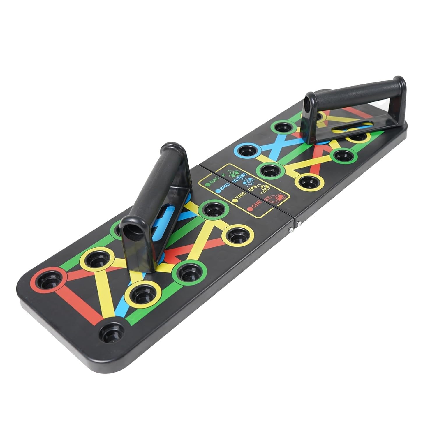 Multifunction Push Up Board | Portable Home Workout Equipment with Ergonomic Grip Handles | Color-Coded Training System for Chest, Back, Shoulders & Triceps-image-22