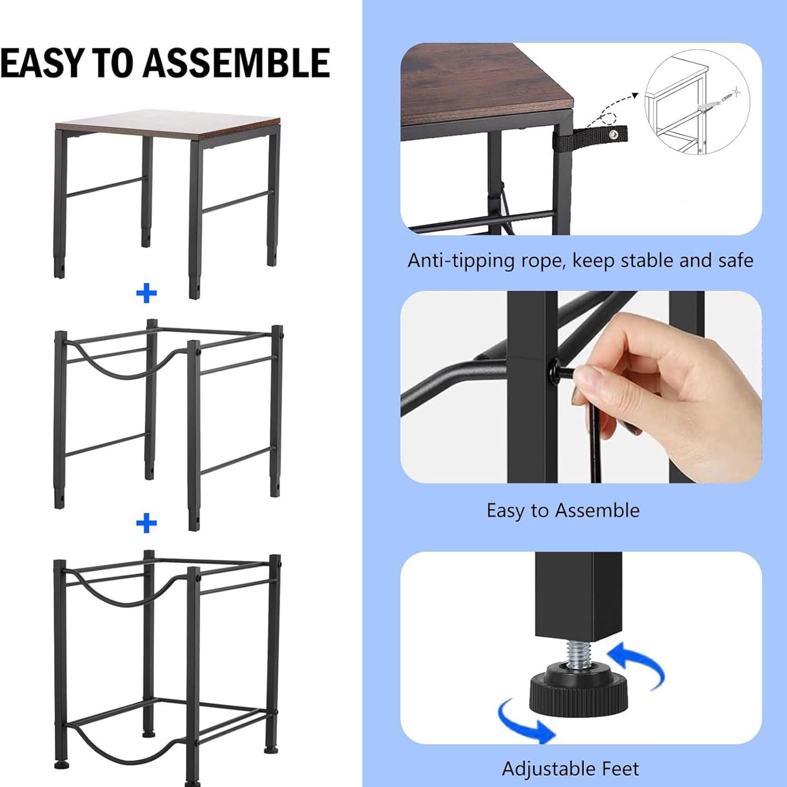 Soporte vertical para cubo de agua de tres capas con rodillos para el hogar y uso, estante de acero al carbono resistente