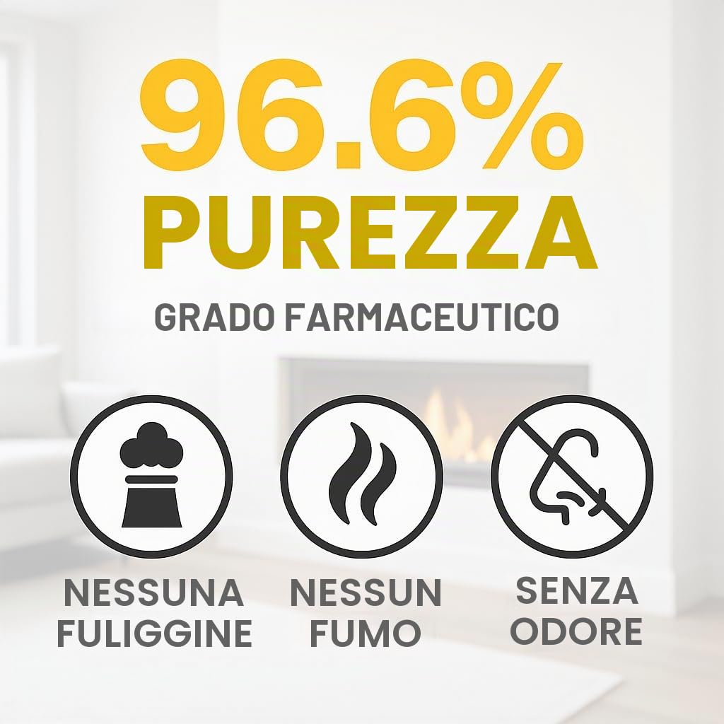 GiDeli bioetanolo 30 l inodore 96,6% etanolo per caminetti interni ed esterni - Da mais e barbabietole da zucchero