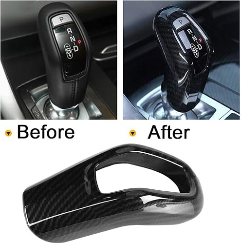 Miniatura 2 de Fydun Pomo de palanca de cambios, cubierta de marco de palanca de cambios ABS fibra de carbono interior del coche para deporte 2014-2017
