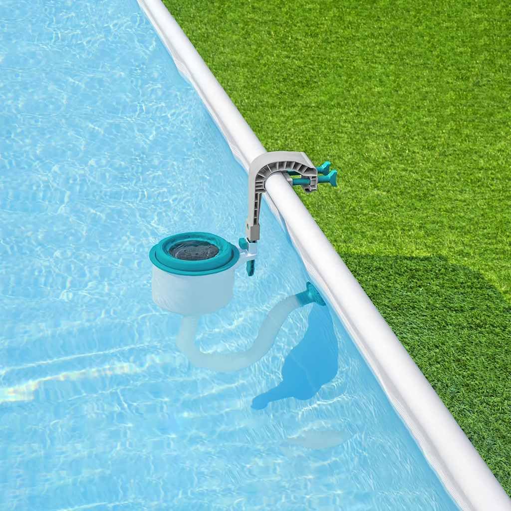 Écumeur de Surface pour Piscine Hors Sol Bestway Flowclear 58233, aspirateur Flottant Manuel, Panier Filtre, Nettoyage Facile, Compatible Pompes de 2006 L/h ou Plus