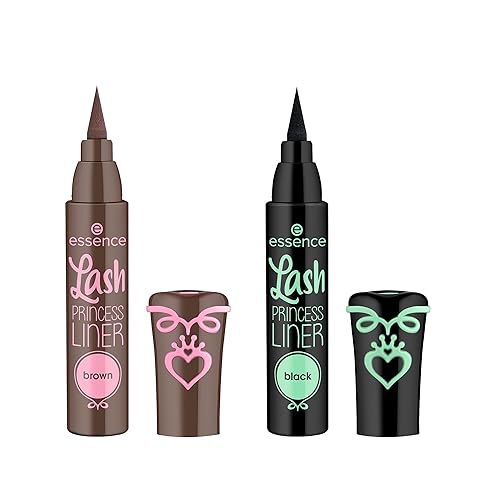 essence Lash Princess - Lápiz delineador de ojos negro y lápiz delineador de ojos marrón princesa