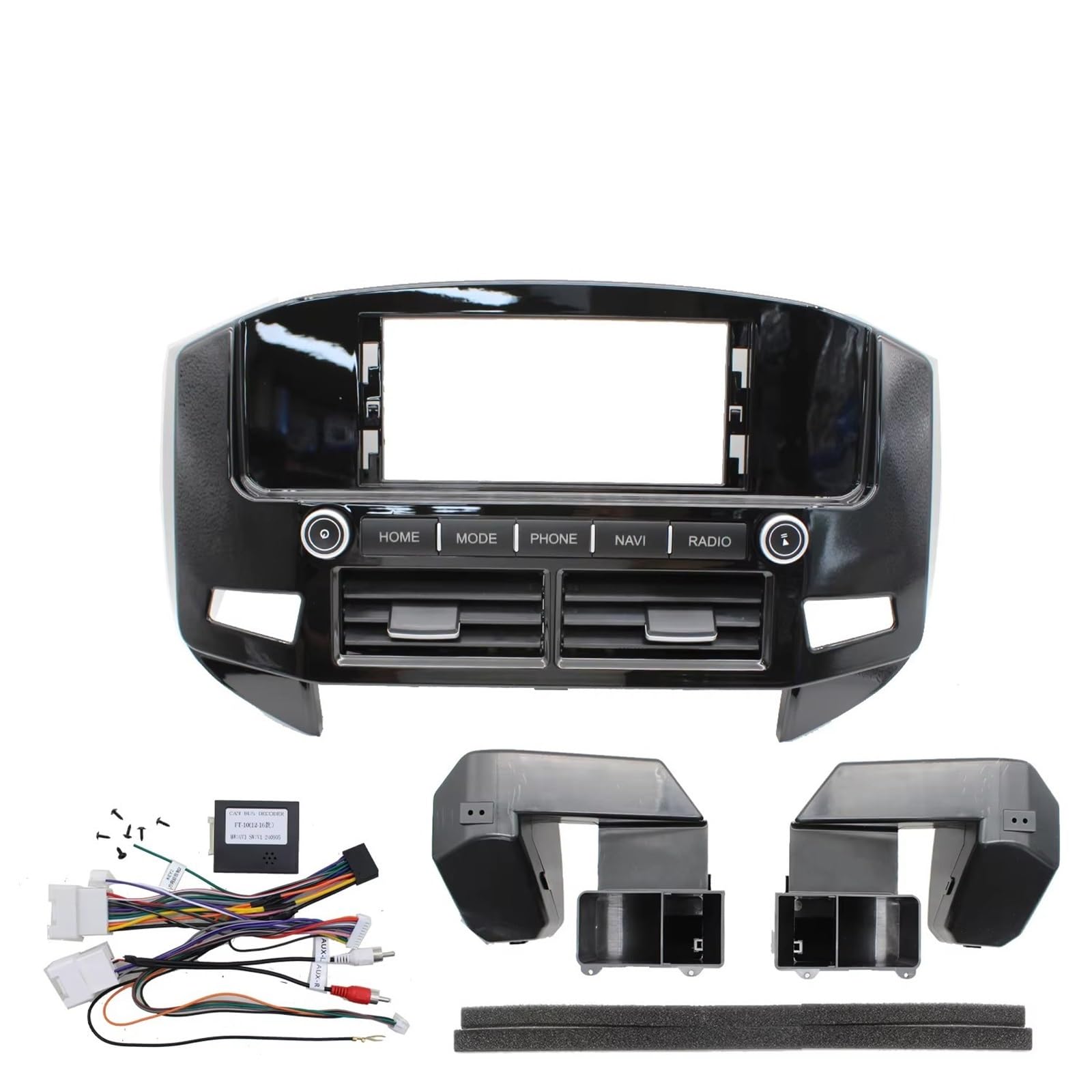 Panel Embellecedor Radio 12 Pulgadas para 2014 Años V97 Frama Radio Coche Reproductor MP5 2 DIN Fascias Panel Tablero Marco Cubierta Marco Radio para Coche
