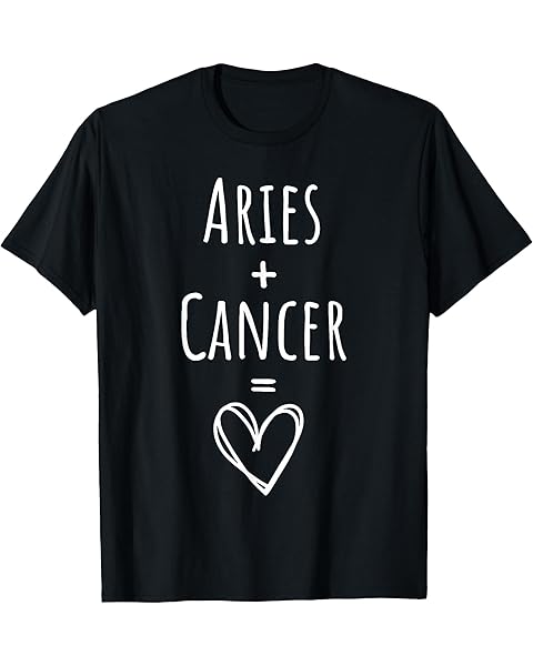 Aries and Cancer Couple Matching Zodiac Sign T-Shirt